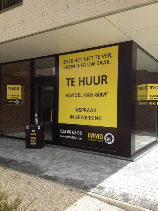 Raamstickers voor immobiliën